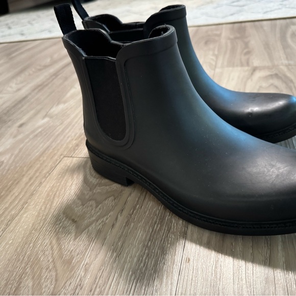 Madewell Chelsea Rubber Black Rain Boot Size 8 - Picture 4 of 5
